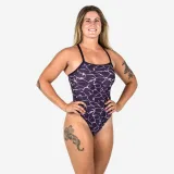 DECATHLON Dámske plavky Lexa Lavo jednodielne fialové XL · záber 1