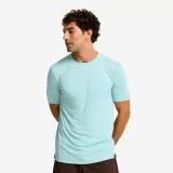 DOMYOS Pánske fitness tričko krátky rukáv okrúhly výstrih svetlomodré L · záber 1