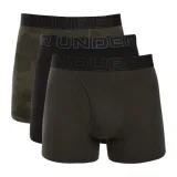 Pánske boxerky UNDER ARMOUR 3 PACK-UA PERFORMANCE COTTON - PRINT 6 inch-GRN · záber 1