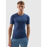 Pánské tréninkové tričko s krátkým rukávem 4F TSHIRT FNK-WSS24TFTSM600-32S-DENIM · záber 2