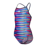Dívčí plavecké jednodílné plavky ARENA GIRLS RACING STRIPE SWIMSUIT LIGHTDROP BACK · záber 1