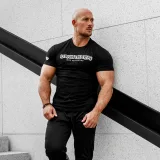 Pánske fitness tričko Iron Aesthetics Unbroken, čierne · záber 3