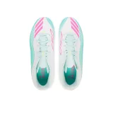 Chlapčenské futbalové kopačky outdoorové ADIDAS F50 Messi Club Jr FG MG cloud white lucid pink flash aqua · záber 3