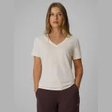 T-shirt regular hladký dámsky - krémový · záber 1