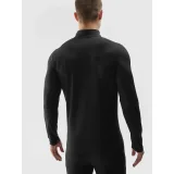 Pánská zateplená lyžařská mikina s 1 2 zipem 4F BRUSHED UNDERWEAR-AW23UBRUM035-20S-DEEP BLACK · záber 4
