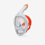 DECATHLON Šnorchlovacia a potápačská maska Easybreath 900 sivo-oranžová S-M · záber 1