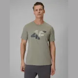 Pánské regular tričko s potiskem - khaki · záber 1