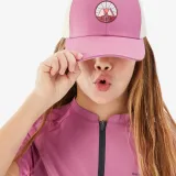 QUECHUA Detská turistická šiltovka MH100 7-15 rokov ružová bez · záber 2