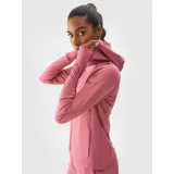 Dámská zateplená tréninková mikina se zipem 4F SWEATSHIRT FNK-WAW24TFSWF406-53S-DARK PINK · záber 3