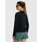 Dámské běžecké tričko s dlouhým rukávem 4F LONGSLEEVE FNK F415-WAW25TFLOF415-20S-DEEP BLACK · záber 4