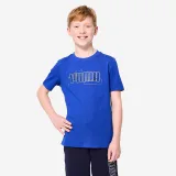 PUMA Detské bavlnené tričko s potlačou modré 9-10 r (140 cm) · záber 1
