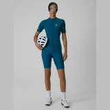 Dámský cyklistický dres s ochranou UPF50+ - tyrkysový · záber 2