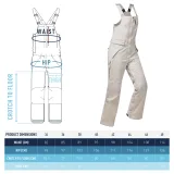 DREAMSCAPE Dámske nepremokavé snowboardové nohavice SNB BIB 900 béžové L · záber 2