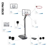 KIPSTA Basketbalový kôš na nastaviteľnom stojane 2,40 m až 3,05 m B700 Pro bez · záber 2