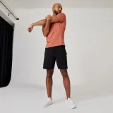 DOMYOS Pánske šortky 500 na fitness čierne 4XL · záber 2