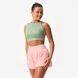 DOMYOS Dámsky fitness crop top viacfarebný S · záber 1