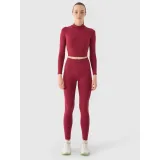 Dámské tréninkové tričko s dlouhým rukávem 4F LONGSLEEVE FNK F483-RAW24TFLOF483-60S-BURGUNDY · záber 4