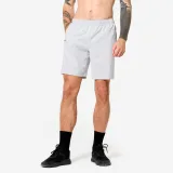 DOMYOS Pánske fitness šortky priedušné s vreckami na zips sivé S · záber 1