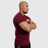 Pánske fitness tričko Iron Aesthetics Boxed, bordové · záber 5