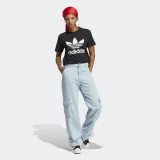 Dámské tričko s krátkým rukávem ADIDAS ORIGINALS TREFOIL TEE-BLACK · záber 4