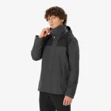 QUECHUA Pánska turistická bunda 3v1 NH100 do 0°C nepremokavá sivá 3XL · záber 1