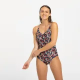 DECATHLON Dámske jednodielne plavky Lila Lt Ara čierne S · záber 2