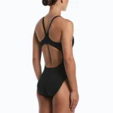 Női egyrészes fürdőruhák NIKE SWIM Solid Rib Black · záber 3