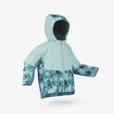 WEDZE Detská lyžiarska hrejivá a nastaviteľná bunda 500 Toddler 1 až 5 rokov modrá 24 m-3r (82-95 cm) · záber 1