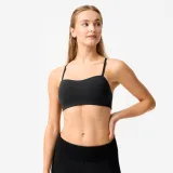 DECATHLON Dámska fitness podprsenka s miernym spevnením čierna L · záber 1