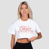 Дамска къса тениска Thrive White - GymBeam - Размер: S | Тегло: 0,1485 g | Опаковка: 37 · záber 1