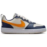 Chlapecká rekreační obuv NIKE Court Borough Low Recraft Jr orewood brown orange midnight navy · záber 1
