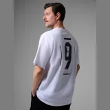 Pánské loose tričko s potiskem 4F x Robert Lewandowski - bílé · záber 1