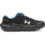 Chlapčenská športová obuv (tréningová) UNDER ARMOUR UA BPS Surge 4 AC K black high vis yellow white · záber 1