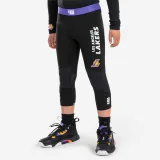 TARMAK Detské 3/4 legíny na basketbal NBA Los Angeles Lakers 500 čierne 12-13 r (151-160 cm) · záber 1