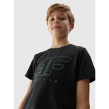 Chlapčenské tréningové tričko s krátkym rukávom 4F JUNIOR TSHIRT FNK-4FJWSS24TFTSM691-20S-DEEP BLACK · záber 5