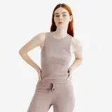 DECATHLON Dámske tielko Elementals hnedé XS · záber 1