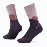 Dámske turistické ponožky BUFF MERINO LIGHTWEIGHT CREW SOCK LWC1 PINK - Farba: ružová | Pohlavie: Zeny · záber 2