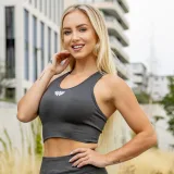 Dámska bezšvová podprsenka Iron Aesthetics Dynamic, sivá · záber 2