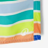 DECATHLON Chlapčenské šortkové plavky 100 Stripy viacfarebné s pruhmi 7-8 r (123-130 cm) · záber 2