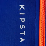 KIPSTA Mikina s krátkym zipsom pre deti na futbalové tréningy T500 modro-červená 12 rokov · záber 2
