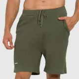 Pánske pletené kraťasy Iron Aesthetics Vibe, zelené · záber 2