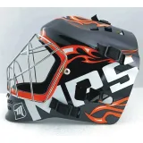 Florbalová helma MPS PRO FLAME - Black Orange Chrome · záber 3