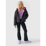 Lánykabát 4F JUNIOR DOWN JACKET-JWAW24TDJAF449-20S-BLACK · záber 3
