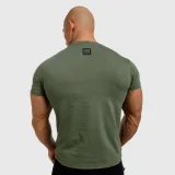 Pánske fitness tričko Iron Aesthetics Boxed, vojenská zelená · záber 4