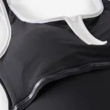 DECATHLON Dámske jednodielne plavky Heva Shorty Zip na plávanie čierne 2XL · záber 2