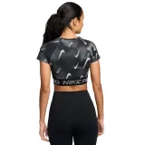 Dámske tréningové tričko s krátkym rukávom NIKE PRO W NP DF SS TOP TT AOP BLACK WHITE · záber 3