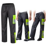 Nepremokavé moto nohavice W-TEC Colnari Farba čierna-fluo zelená, · záber 3