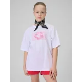 Dievčenské tričko s krátkym rukávom 4F JUNIOR TSHIRT F3302-10S-WHITE · záber 2