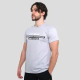 GymBeam Strength T-shirt Pacific Grey - Veličina: M | Boja: Sivá | Težina: 0,2 g · záber 2