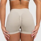 Športové kraťasy Iron Aesthetics Shape, béžové · záber 5